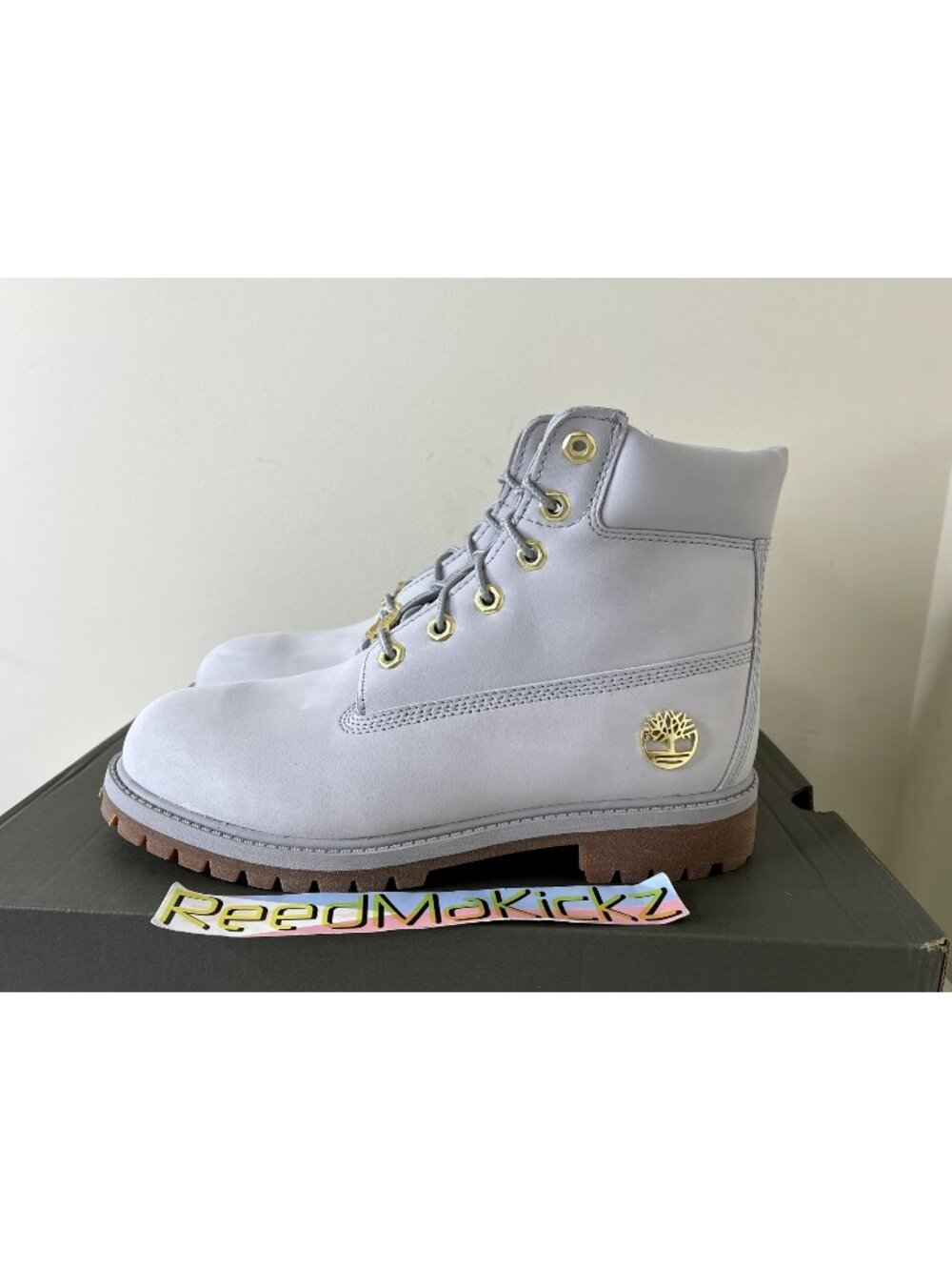 Timberland Boots 6 inch Light Grey Nubuck Big Kids Youth Sizes